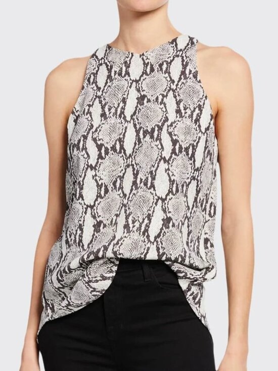 A.L.C. Tops - A.L.C ‘Anise’ Crepe Snakeskin Sleeveless Top 4 NWT